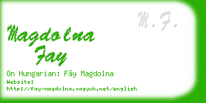 magdolna fay business card