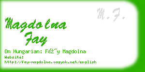 magdolna fay business card